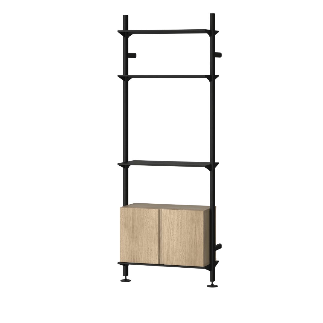 Pira G2 Bundle_W_A | Bundle | Wall mounted | Walnut | Black grey | W700mm x D360mm x H2050mm