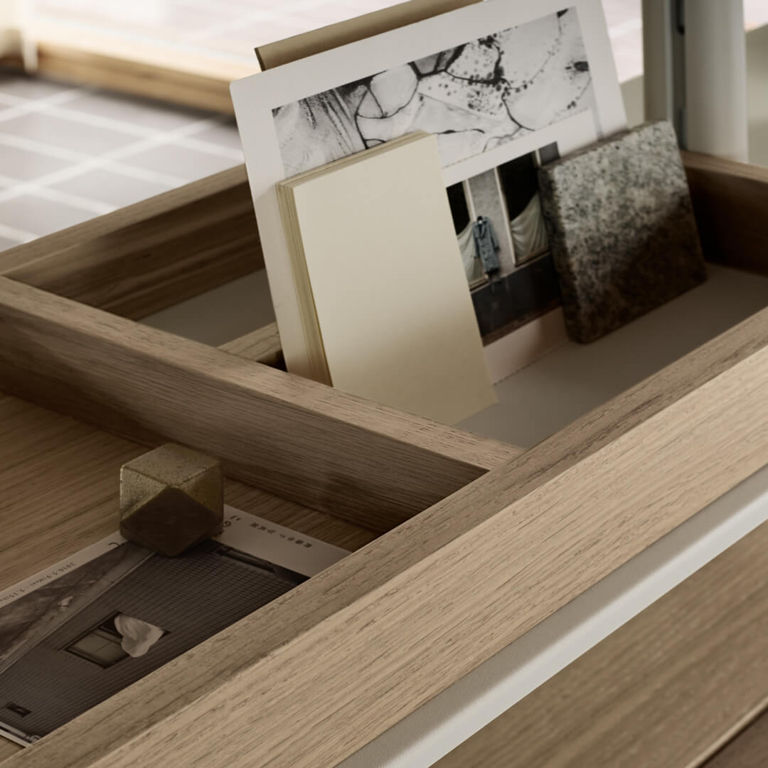 Pira G2 Bundle_C_B | Bundle | Floor-ceiling mounted | Oak | White | H2400-2470mm x W2300mm x D340mm