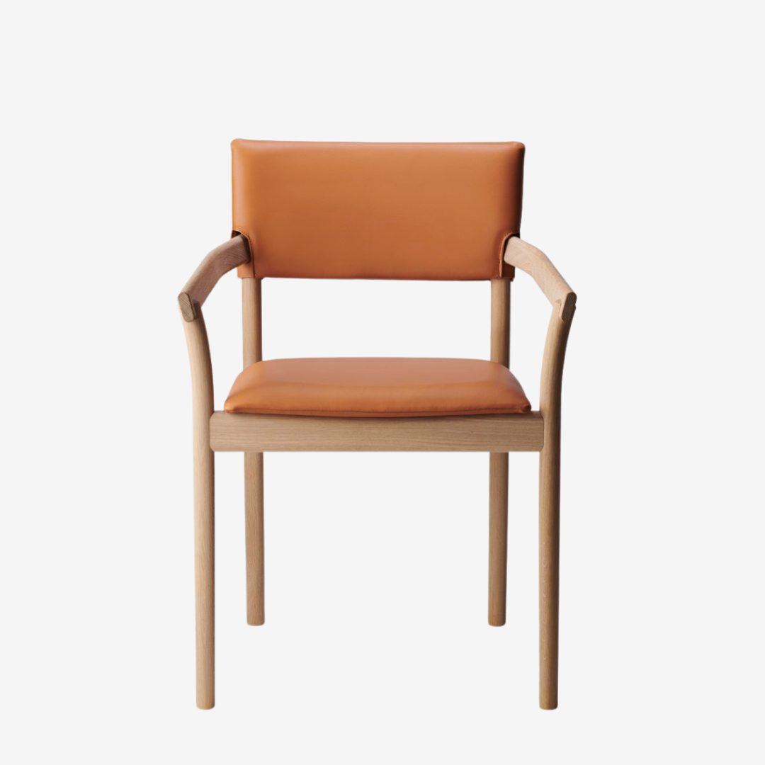 Vyn Chair | by Anton Björsing | Oak | Upholstered seat and back | Elmo leather - Elmoessence | SH472mm