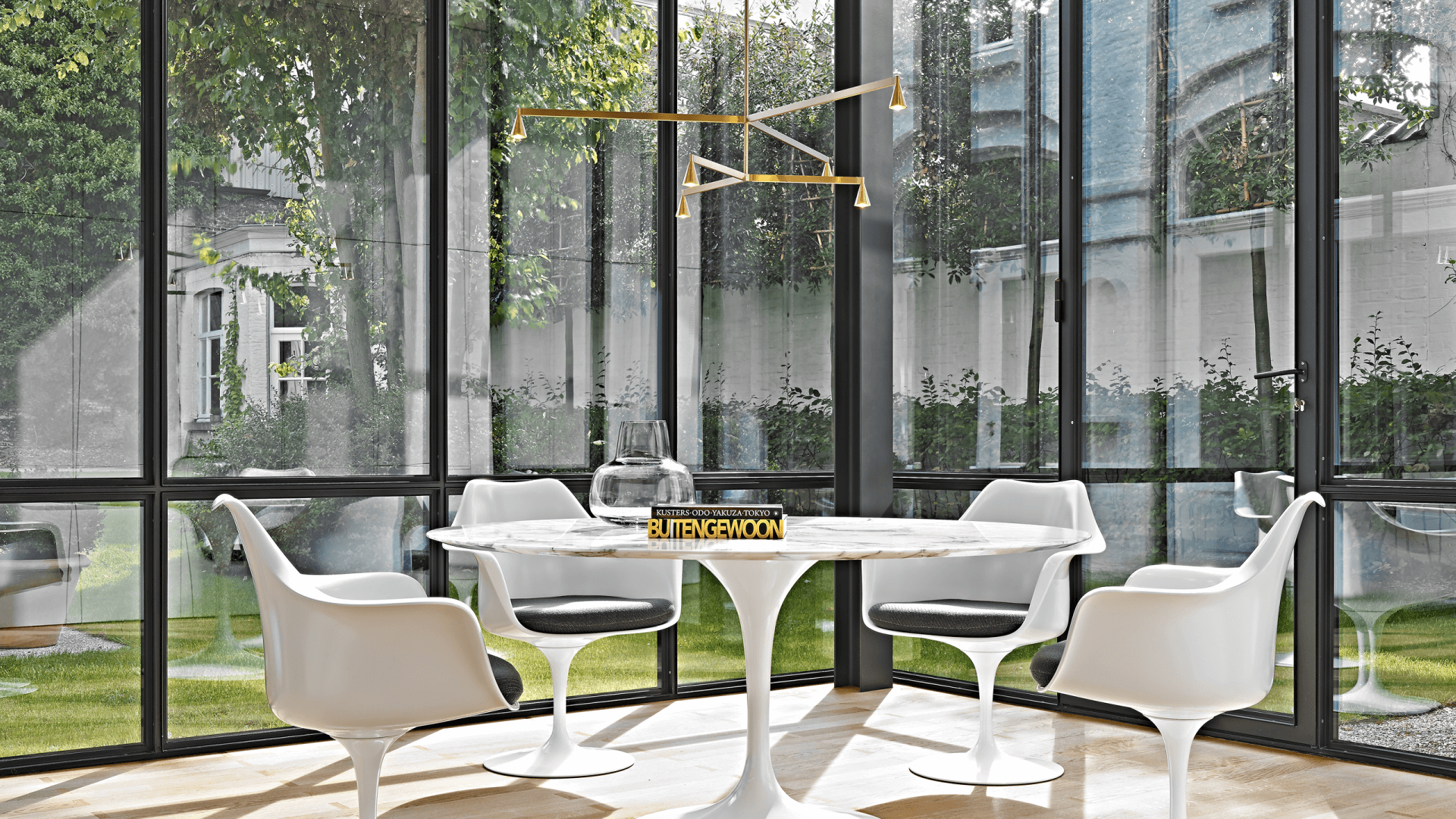 Austere Chandelier | by Hans Verstuyft 2Y | RL 79 | L500mm + 750mm | Black cable with 2 metre steel cable | Canopy C6 false ceiling | Driver 1-10V / PUSH L350 x B30 x H21 ( ceiling mounted)