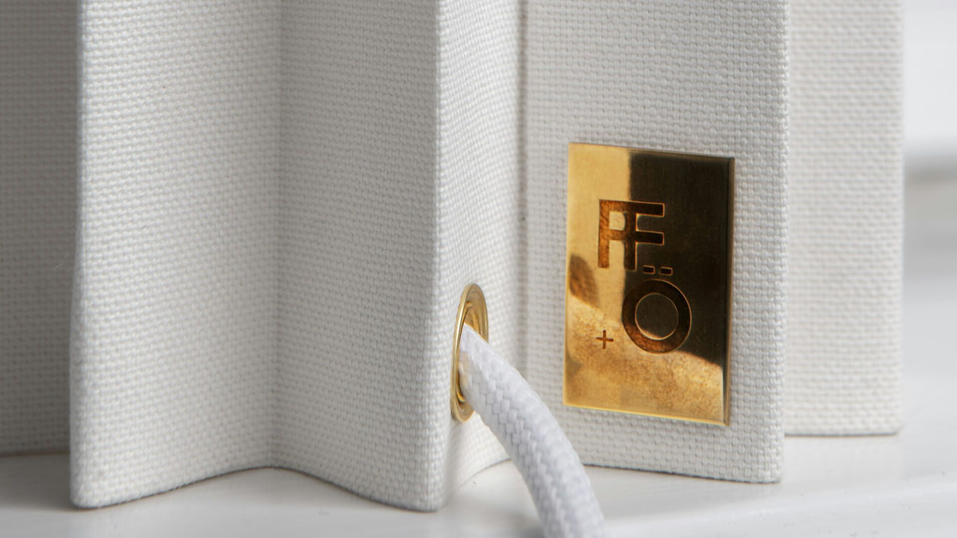 Plissé table light by Folkform | 2.5 white cable dimmer & earthed plug | LED E27 required