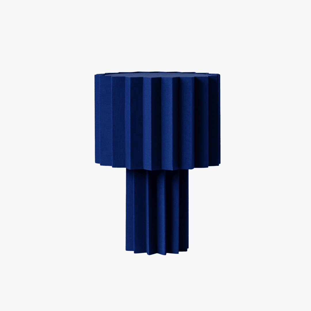 Plissé table light by Folkform | 2.5 white cable dimmer & earthed plug | LED E27 required